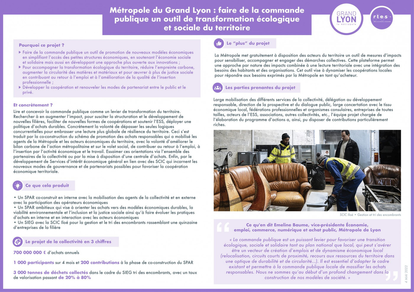 Métropole du Grand Lyon : faire de la commande publique un outil de transformation écologique et sociale du territoire