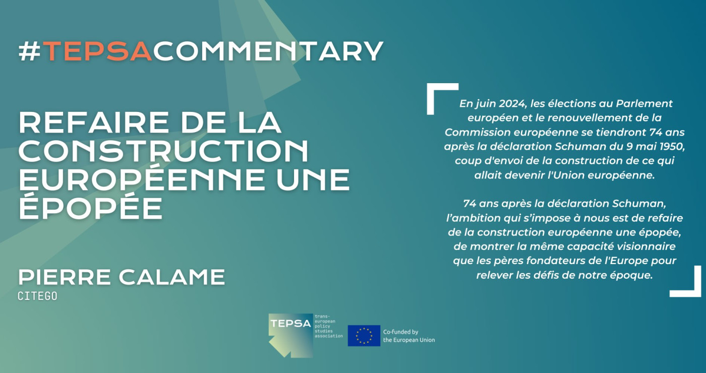 "Refaire de la construction européenne une épopée" - Pierre Calame