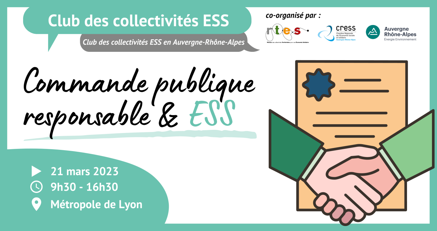 Club des collectivités ESS en AURA - commande publique & ESS